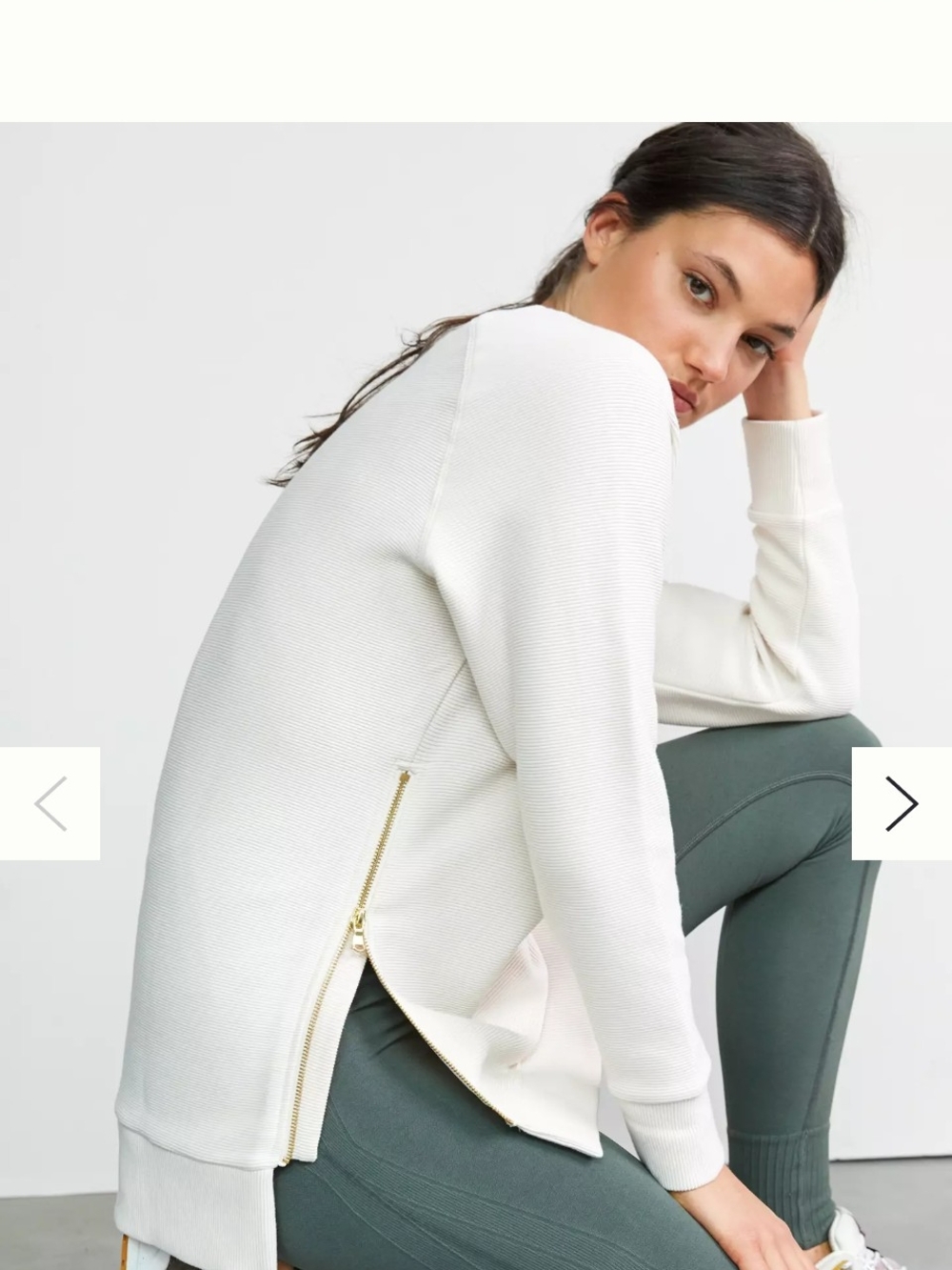 Anthropologie Varley Manning Sweatshirt in Cream